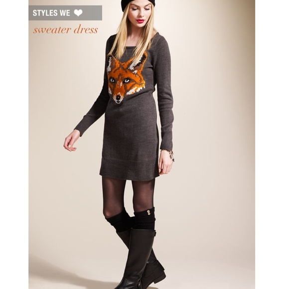 Xhilaration Target Fox Sweater Dress 2 